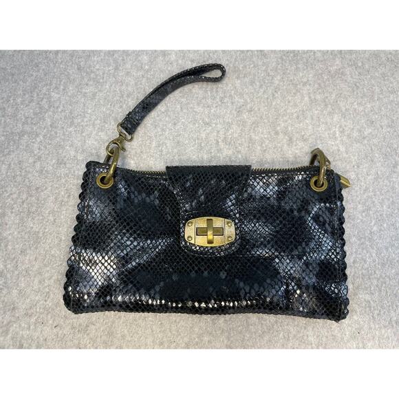 Bevini Modena Women Black & Gray Clutch One Size - Picture 1 of 7